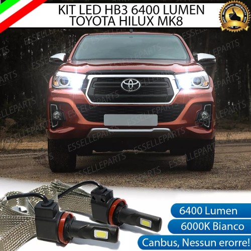 Kit Full LED Abbaglianti HB3 6400 Lumen 6000K bianco Toyota HILUX MK8