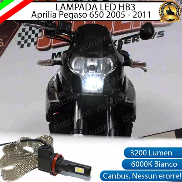 Kit Full LED HB3 3200 Lumen Abbaglianti per Aprilia Pegaso 650 2005-2011 Strada