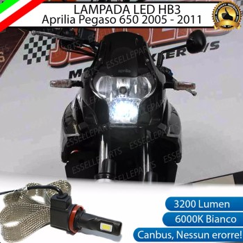 Kit Full LED HB3 3200 Lumen Abbaglianti per Aprilia Pegaso 650 2005-2011 Strada