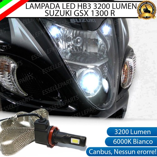 Kit Full LED HB3 3200 Lumen Abbaglianti per SUZUKI GSX 1300 1999-2006 R Hayabusa