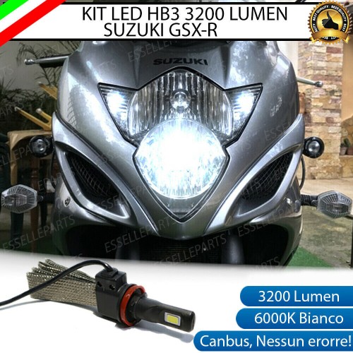 Kit Full LED Lampada HB3 3200 Lumen Abbaglianti per SUZUKI GSX R 750 2011-2017