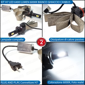 Conversione Fari Full LED 6000K bianco Fiat 500 Restyling Con Fari Lenticolari