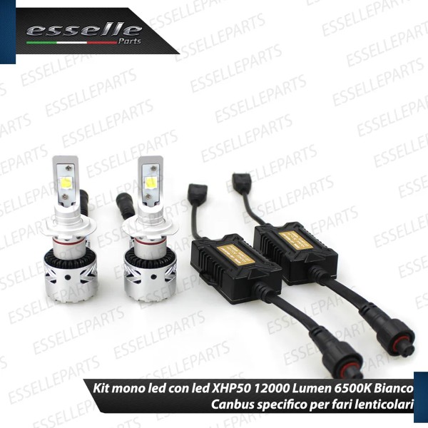 Kit Full LED H7 Monoled 12000 LUMEN Canbus bianco ghiaccio ALFA ROMEO Brera