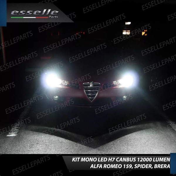 Kit Full LED H7 Monoled 12000 LUMEN Canbus bianco ghiaccio ALFA ROMEO Brera