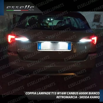 Coppia Lampade Retromarcia 24 Led T15 W16W Canbus SKODA KAMIQ 6000K