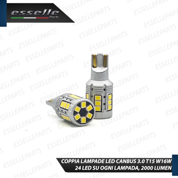 Coppia Lampade Retromarcia 24 Led T15 W16W Canbus SKODA KAMIQ 6000K