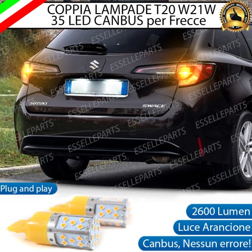 Coppia Frecce Posteriori T20 WY21W 35 LED Canbus per SUZUKI SWACE