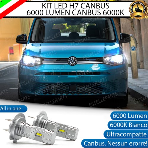 Kit Full LED Ultra Compatto H7 6000 Lumen Anabbaglianti VW CADDY V