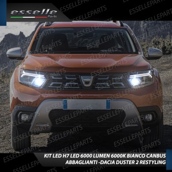 Kit Full LED Ultra Compatto H7 6000 Lumen 6000K bianco Abbaglianti DACIA DUSTER 2 RESTYLING