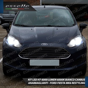 Conversione Fari Full LED 6000K bianco Ford Fiesta MK6 Restyling Con faro a parabola