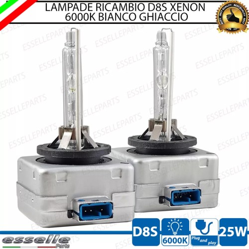 Coppia lampade D8S xenon 6000K Ricambio xenon di serie