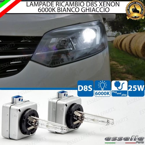 Coppia lampade ricambio D8S Xenon 6000K bianco Ghiaccio per OPEL ZAFIRA LIFE
