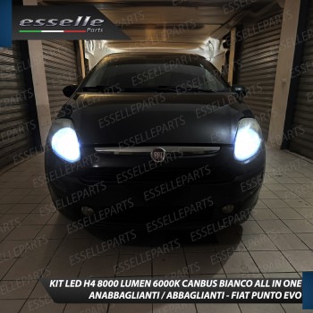 Conversione Fari Full LED 8000 LM 6000K per Fiat Punto Evo