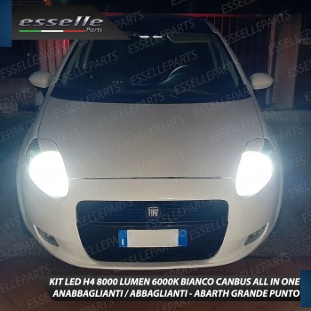 Kit Full LED H4 CANBUS 8000 Lumen 6000K Bianco Per Grande Punto ABARTH Kit Full LED H4 CANBUS 8000 Lumen 6000K Bianco Per Grande Punto ABARTH