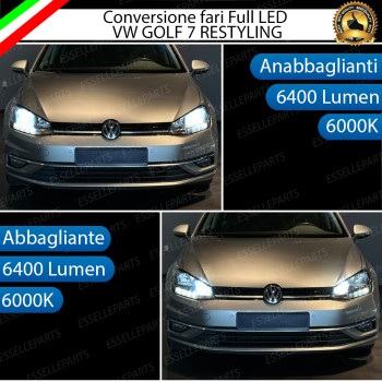 Conversione Fari Full LED H7 + H9 6000K VW GOLF MK7 canbus