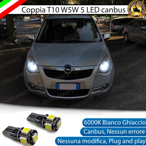 Luci posizione T10 W5W 5 LED Canbus Opel Agila B