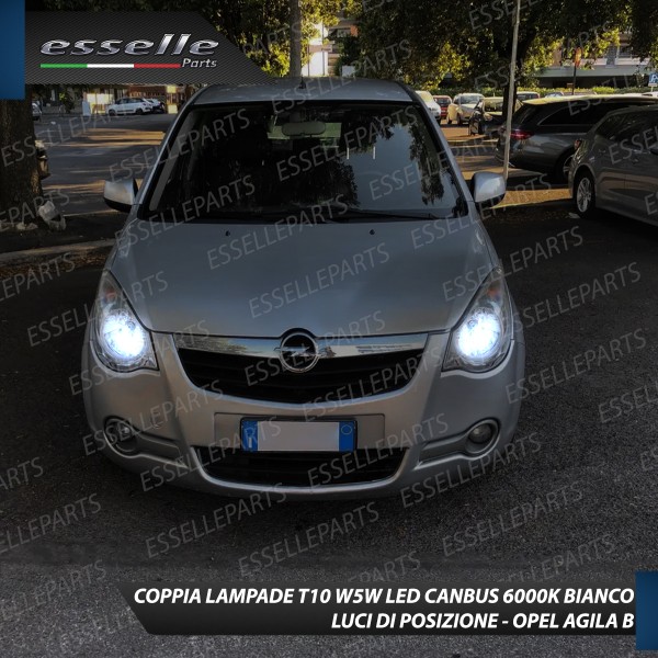 Luci posizione T10 W5W 5 LED Canbus Opel Agila B