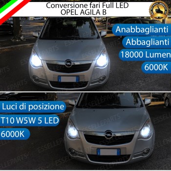 Conversione Fari Full LED Opel Agila B 6000K Canbus Conversione Fari Full LED Opel Agila B 6000K Canbus
