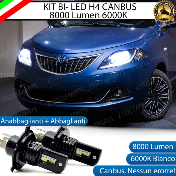 Kit Full LED H4 per Lancia Ypsilon 846 Restyling 8000 Lumen 6000K Bianco Canbus
