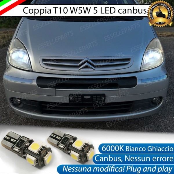 Luci posizione T10 W5W 5 LED Canbus Citroen Xsara Picasso