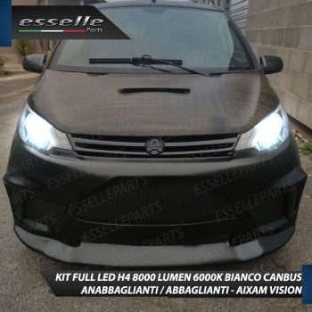 Kit Full LED H4 8000 Lumen 6000K Bianco per AIXAM VISION