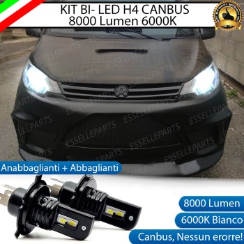 Kit Full LED H4 8000 Lumen 6000K Bianco per AIXAM VISION