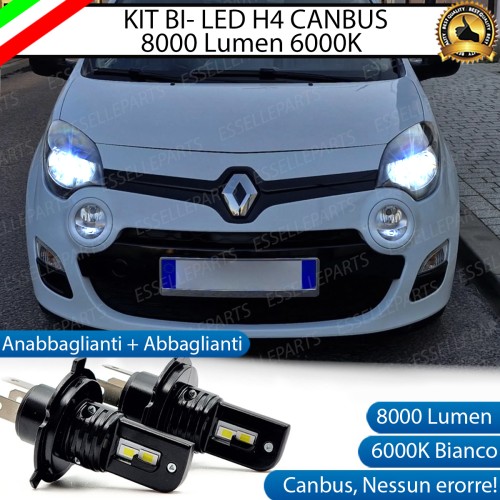Kit Full LED H4 8000 Lumen 6000K Bianco per RENAULT TWINGO MK2