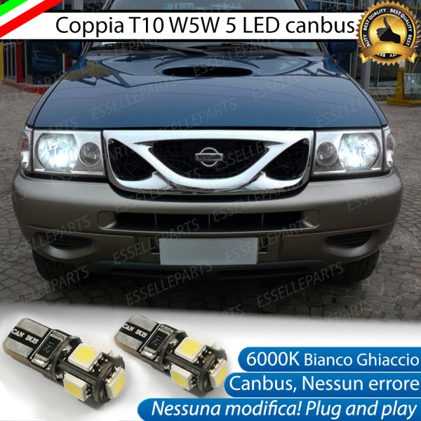 Luci posizione T10 W5W 5 LED Canbus Nissan Terrano II