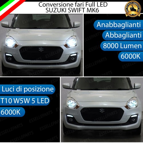 Conversione Fari Full LED 8000 Lumen 6000K per SUZUKI SWIFT MK6