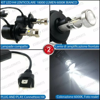 Kit Full LED H4 BI-LED conversione in faro lenticolare per Nissan Almera MK1