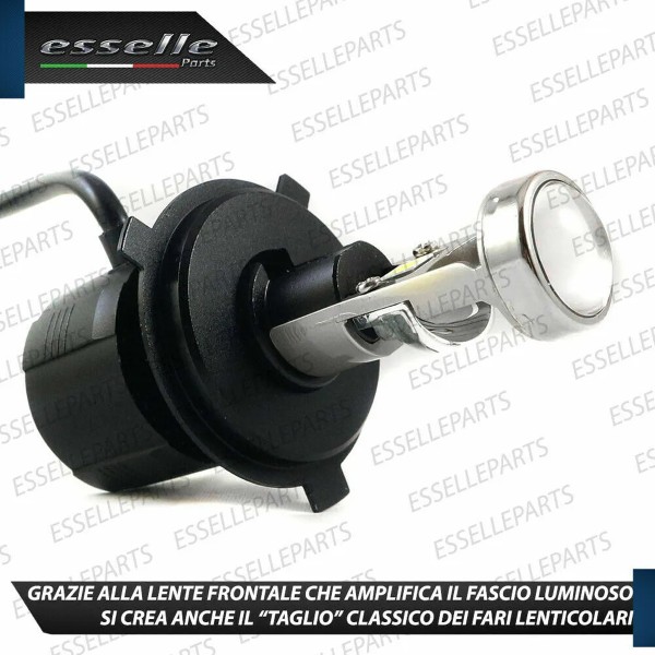 Kit Full LED H4 BI-LED conversione in faro lenticolare per Fiat Seicento