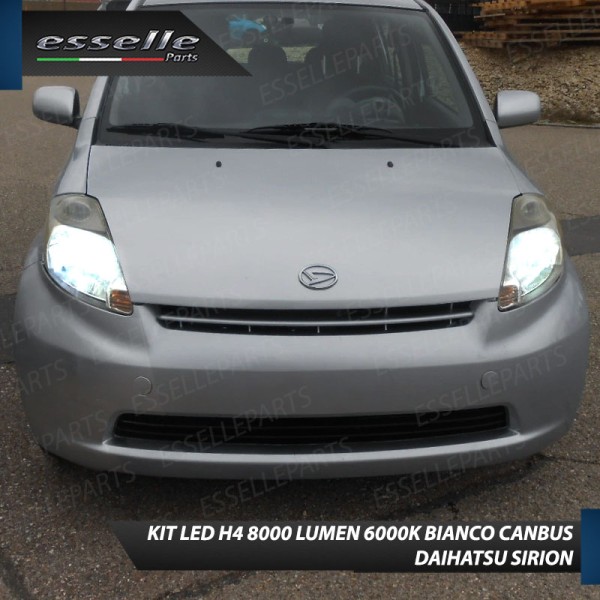 Kit Full LED H4 8000 Lumen 6000K Bianco per DAIHATSU SIRION