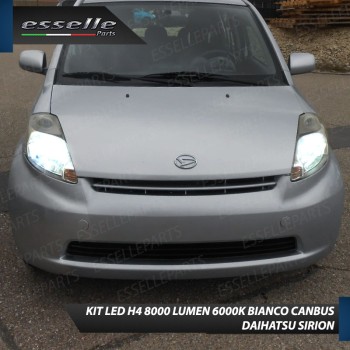 Kit Full LED H4 8000 Lumen 6000K Bianco per DAIHATSU SIRION