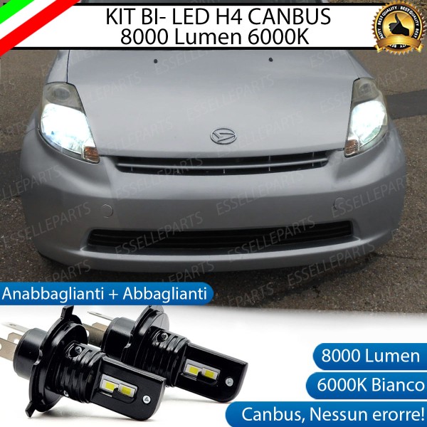 Kit Full LED H4 8000 Lumen 6000K Bianco per DAIHATSU SIRION