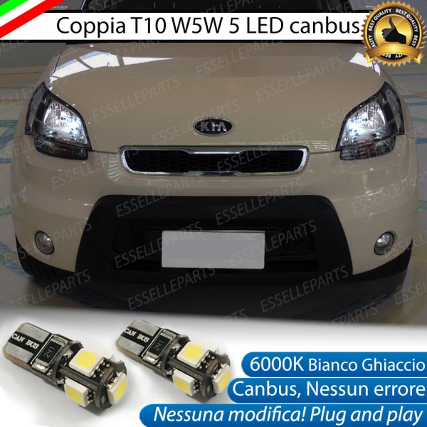 Luci posizione T10 W5W 5 LED Canbus Kia Soul