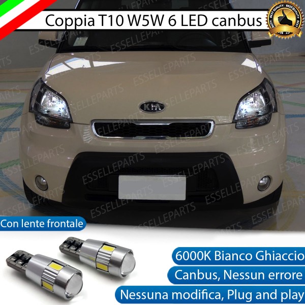 Luci posizione T10 W5W 6 LED Canbus Kia Soul