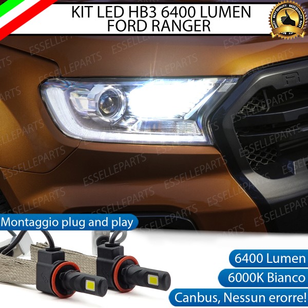 Kit Full LED Abbaglianti HB3 6400 Lumen 6000K bianco per FORD RANGER MK4