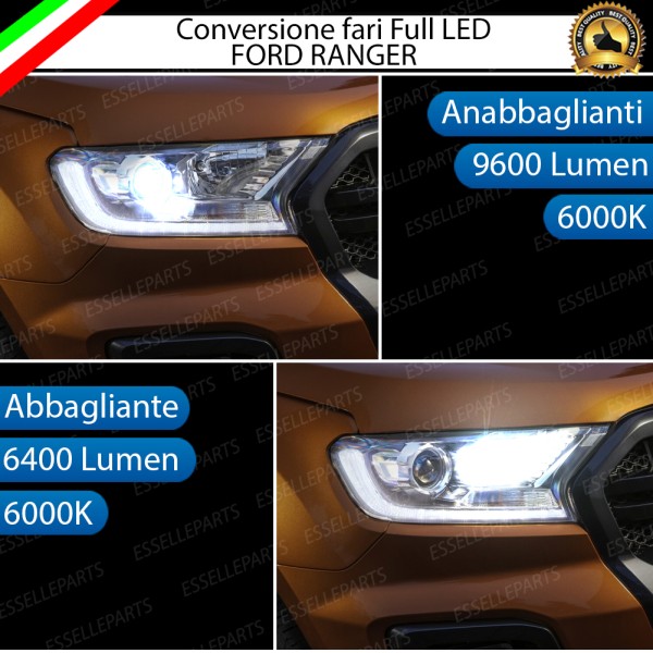 Conversione Fari Full LED 6000K bianco Ford Ranger 4 Restyling