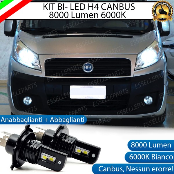 Kit Full LED H4 8000 Lumen 6000K Bianco per FIAT SCUDO MK2