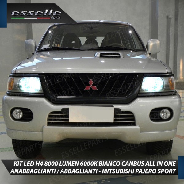 Kit Full LED H4 8000 Lumen 6000K Bianco per MITSUBISHI PAJERO SPORT MK1