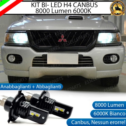 Kit Full LED H4 8000 Lumen 6000K Bianco per MITSUBISHI PAJERO SPORT MK1
