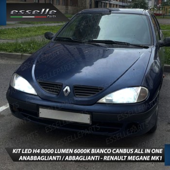 Kit Full LED H4 8000 Lumen 6000K Bianco per RENAULT MEGANE MK1