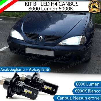 Kit Full LED H4 8000 Lumen 6000K Bianco per RENAULT MEGANE MK1