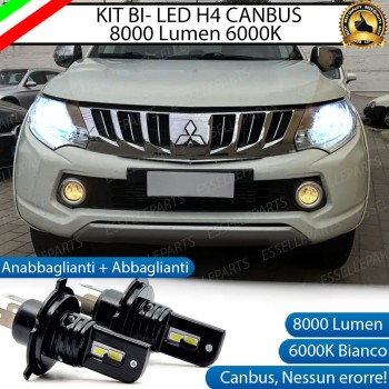 Kit Full LED H4 8000 Lumen 6000K Bianco per MITSUBISHI L200 MK5 Kit Full LED H4 8000 Lumen 6000K Bianco per MITSUBISHI L200 MK5