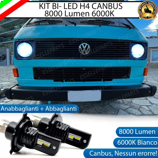 Kit Full LED H4 8000 Lumen 6000K Bianco per VW TRANSPORTER T3