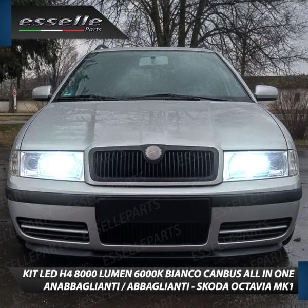 Kit Full LED H4 8000 Lumen 6000K Bianco per SKODA OCTAVIA MK1