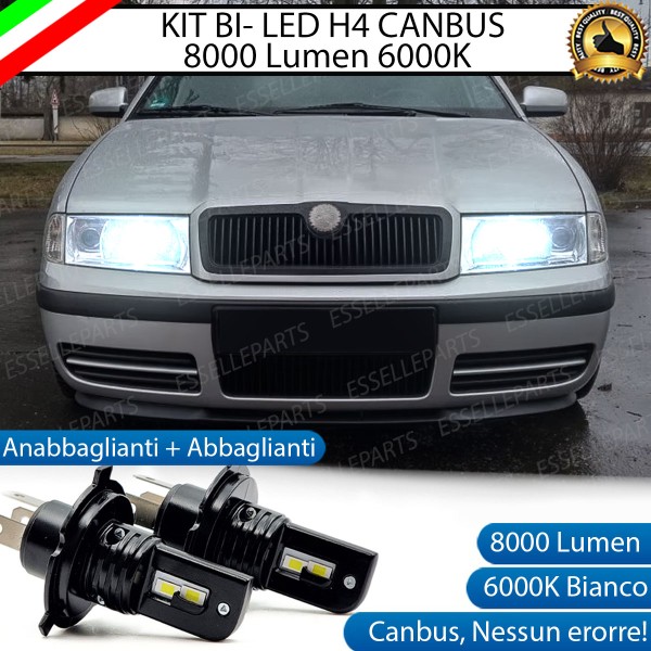 Kit Full LED H4 8000 Lumen 6000K Bianco per SKODA OCTAVIA MK1