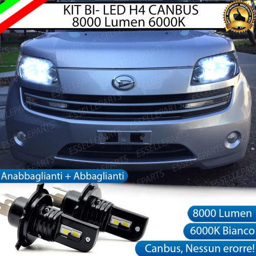 Kit Full LED H4 8000 Lumen 6000K Bianco per DAIHATSU MATERIA