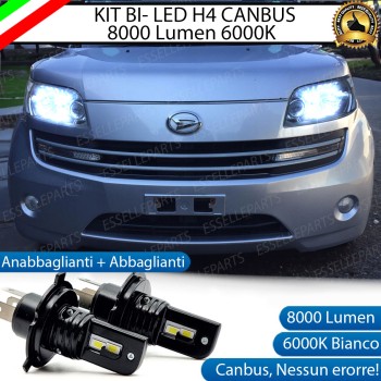 Kit Full LED H4 8000 Lumen 6000K Bianco per DAIHATSU MATERIA