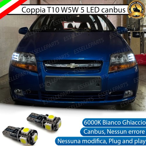 Luci posizione T10 W5W 5 LED Canbus Chevrolet Kalos